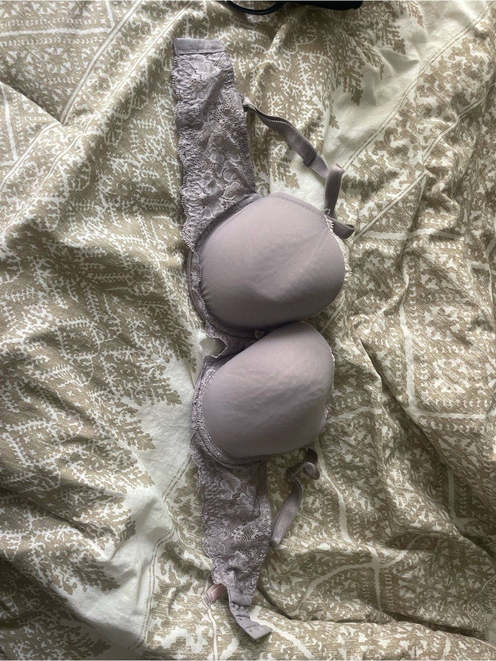Victoria's Secret Lace-Trim Padded Bra - Mauve